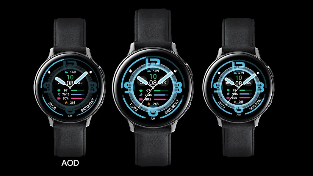 Blue White Glass ZKin Watch screenshot 1