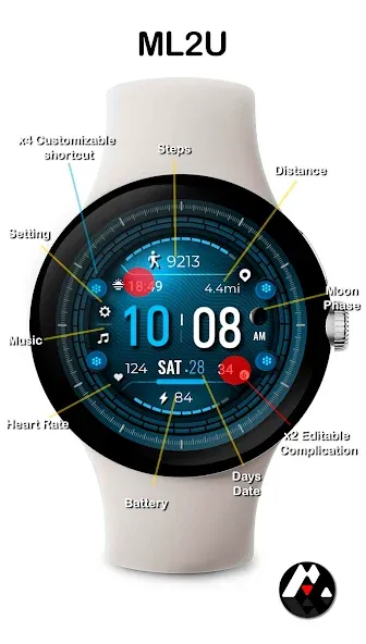 ML2U 168 Watch Face screenshot 2