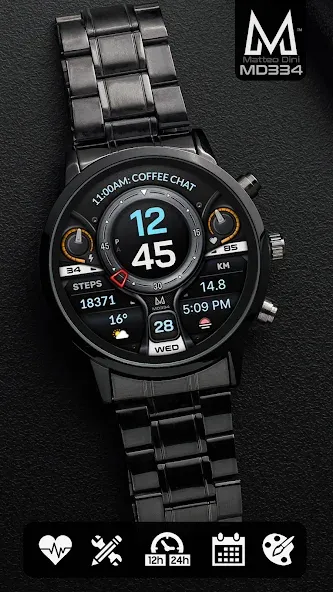 MD334 Digital watch face screenshot 3