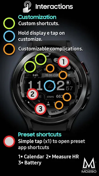 MD290 Digital watch face screenshot 8