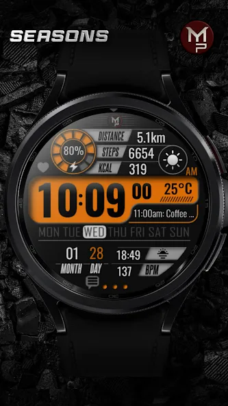 SEASONS - Digital Watch Face screenshot 1