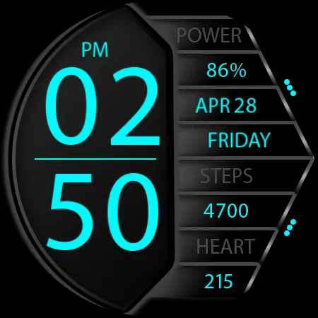 Key044 Digital Watch Face screenshot 25