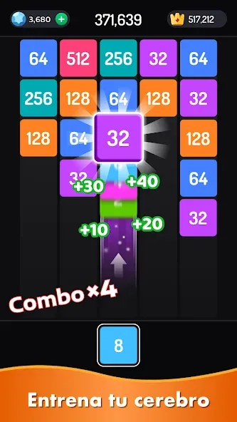 2048 Fusionar Bloques Juego screenshot 3