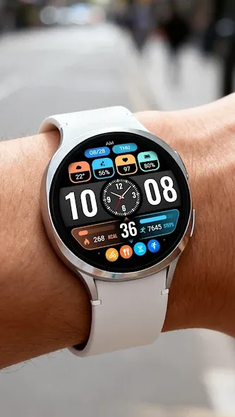 【Hybrid】Flat Small Clock screenshot 6
