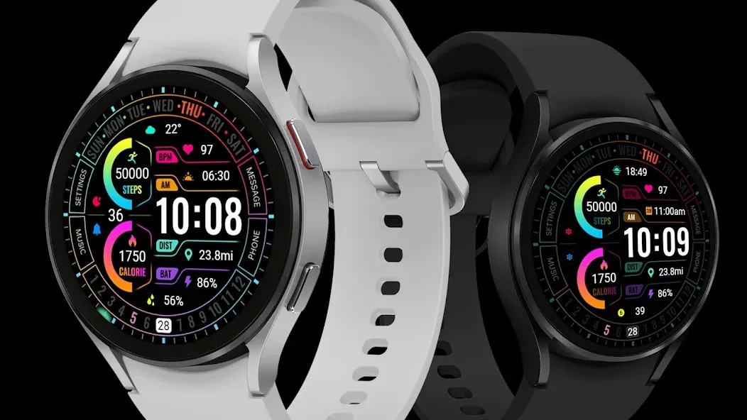 Gradient Line ZKin Watch Face screenshot 3