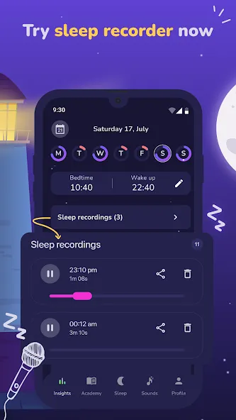 Sleep Tracker & Alarm - Moonap screenshot 2