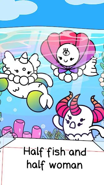 Mermaid Evolution: Merge Game screenshot 1