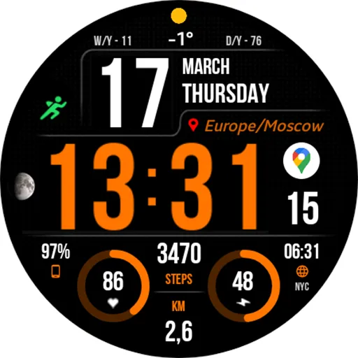 WFP 241 Digital watch face screenshot 41