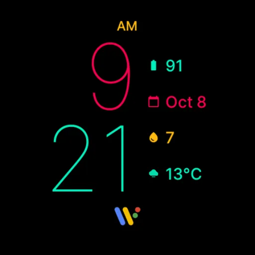 Super Color Minimal Watch Face screenshot 4