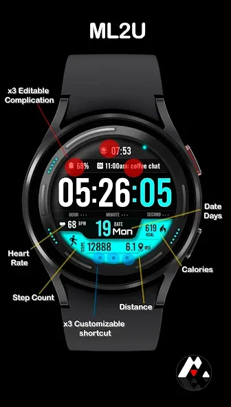 ML2U 101 Watch Face screenshot 2
