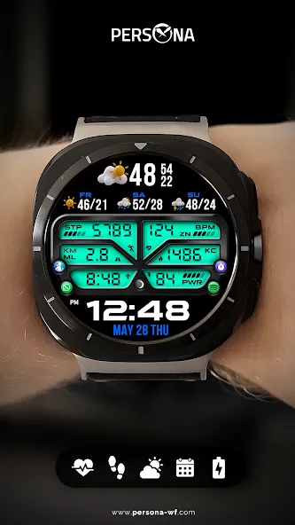 PER46 Digital Watch Face screenshot 6