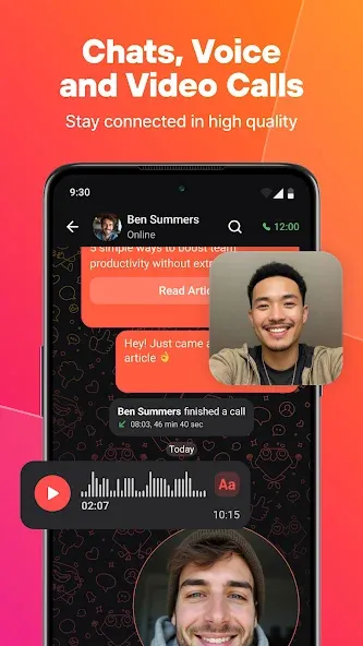 Online chat, calls - Gem Space screenshot 1