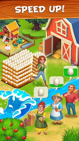 Farm Town: Merge Village Story screenshot 3