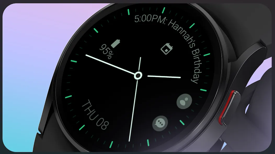 Minimal black v23 watch face screenshot 6