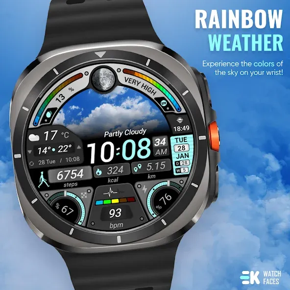 Rainbow Weather - Watch Face screenshot 2