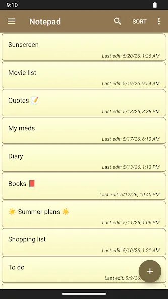Notepad - simple notes screenshot 1