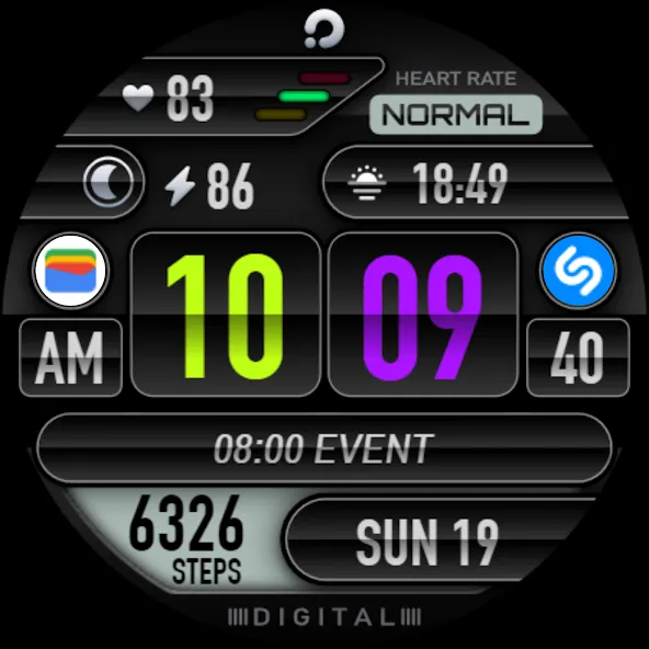 PRADO 05 Digital Watch Face screenshot 13
