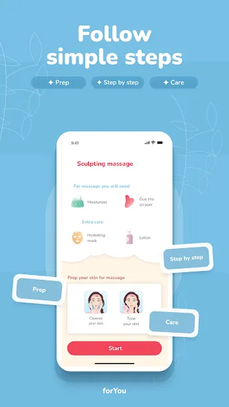 Face Massage, Skincare: forYou screenshot 7