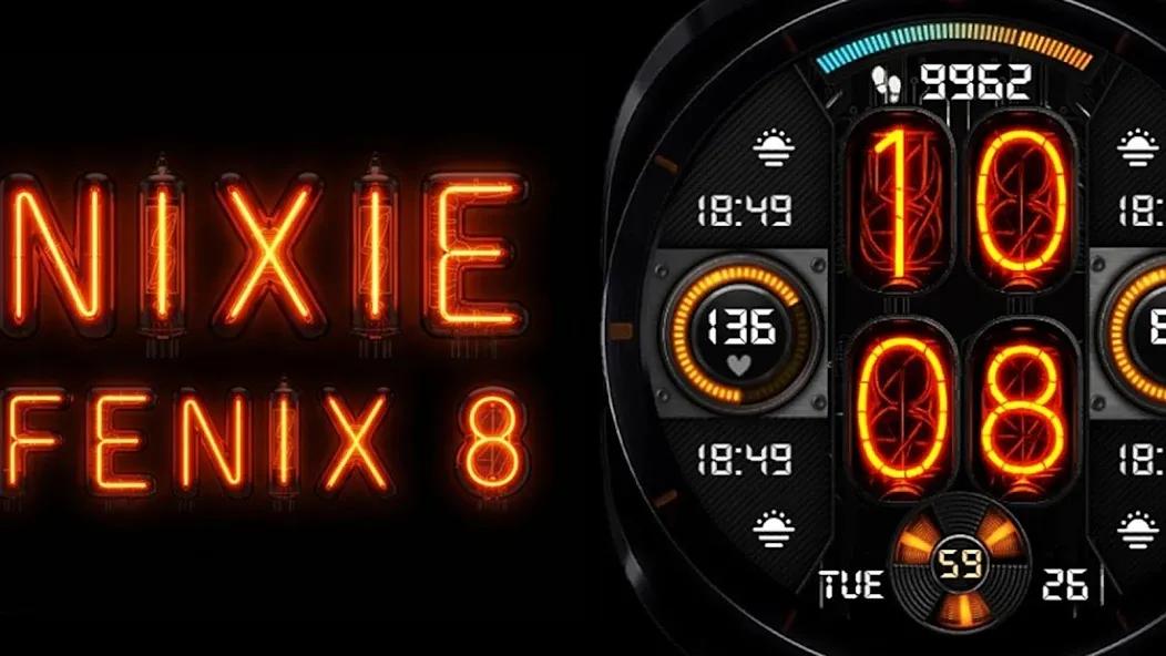 Nixie Fenix 8 Digital Wear OS screenshot 13