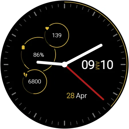 DS H001 - Hybrid watch face screenshot 2