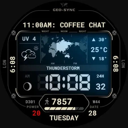 Geo-Sync Watch Face 118 screenshot 9