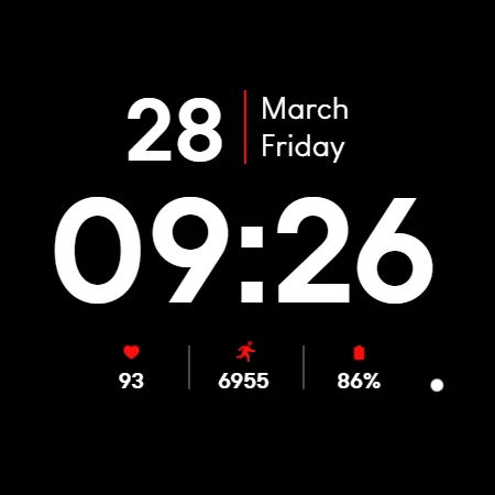 Minimal BOLD - Watch Face screenshot 16