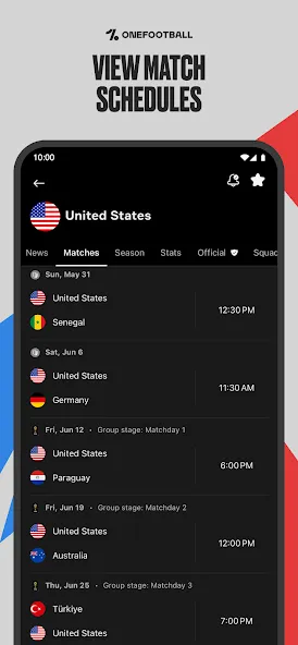 OneFootball Live Soccer scores screenshot 1