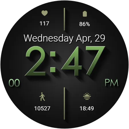 Material Shadow WatchFace 2026 screenshot 8