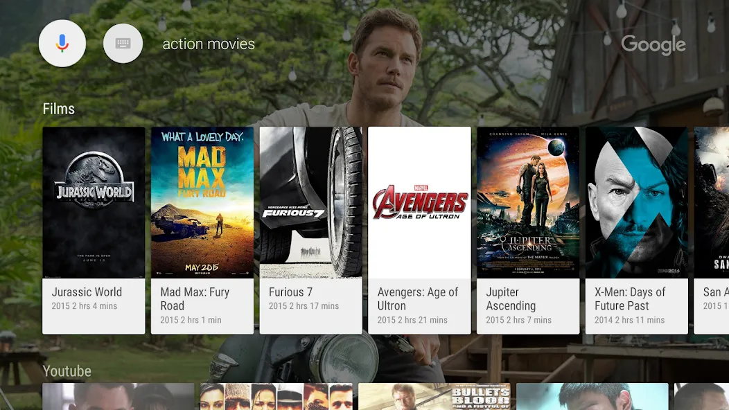 Google app for Android TV screenshot 2