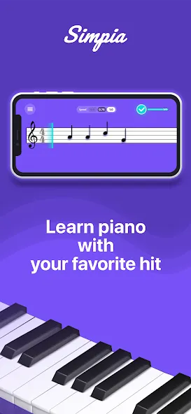 Simpia: Learn piano by songs screenshot 1