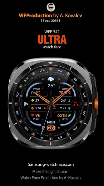 WFP 342 Ultra watch face screenshot 1