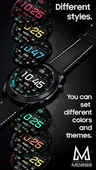 MD283 3D Digital watch face screenshot 4