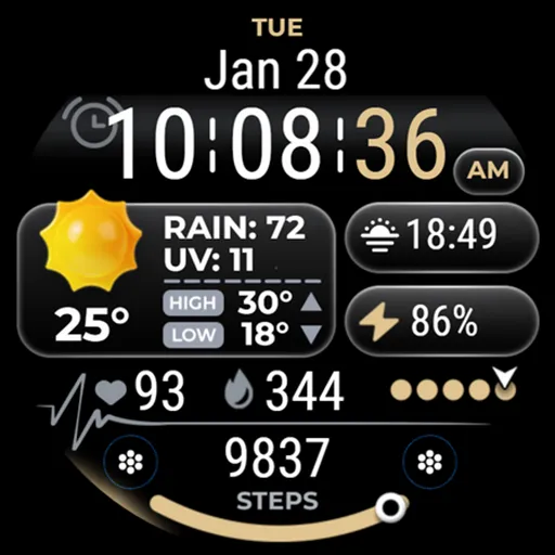OMG 160 Weather Watch Face screenshot 30