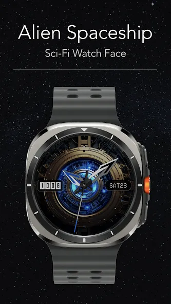 Alien Spaceship Watch Face screenshot 1