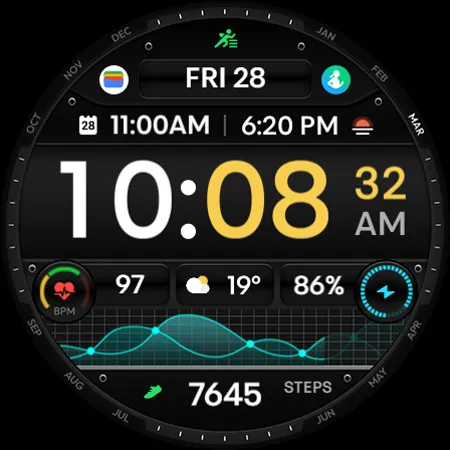TVV Sport 7 Digital Watch Face screenshot 8