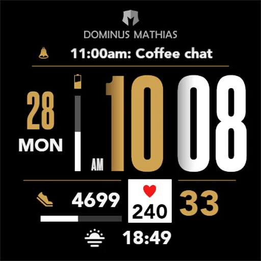 DM145 Big & Bold Watch Face screenshot 8