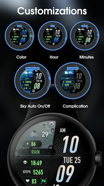 PRADO 23 Weather Watch Face screenshot 3