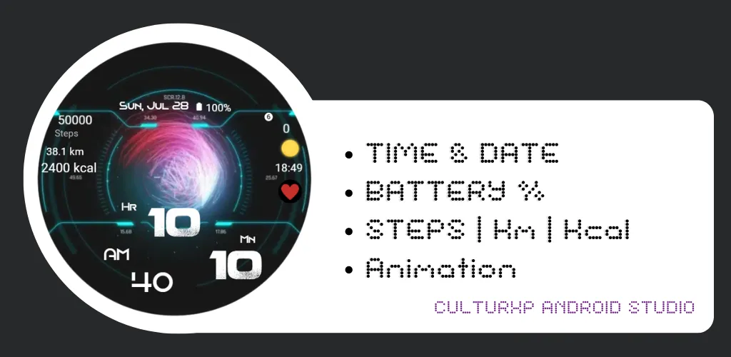 Future GUI Animated Watch Face screenshot 2