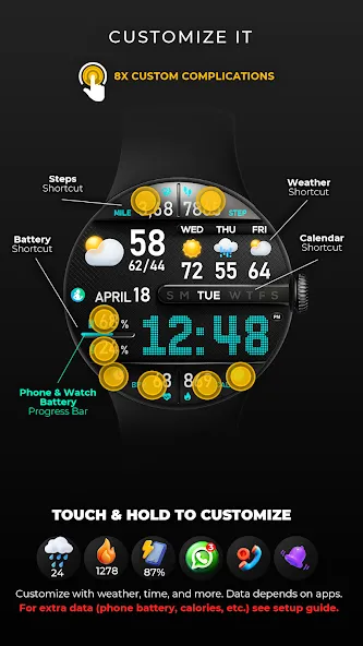 PER8 Digital Watch Face screenshot 5