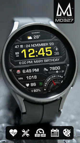 MD327 Digital Watch Face screenshot 3