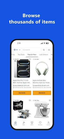 Justbid.com screenshot 1