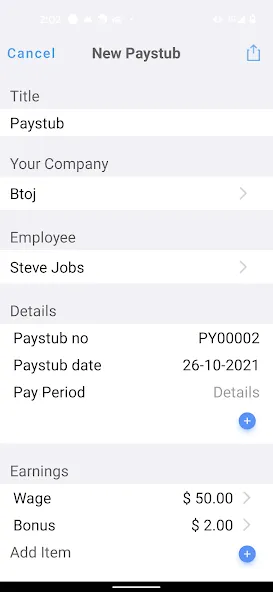 Paystub Maker screenshot 2