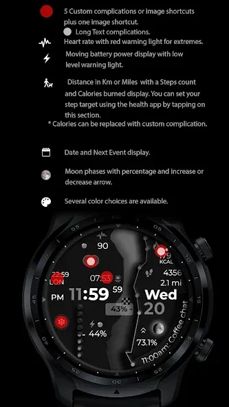 Digital Watch Face CUE102 screenshot 2