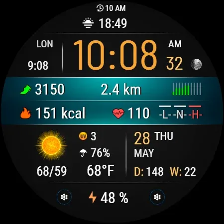 VF03 Weather Inform Watch Face screenshot 25