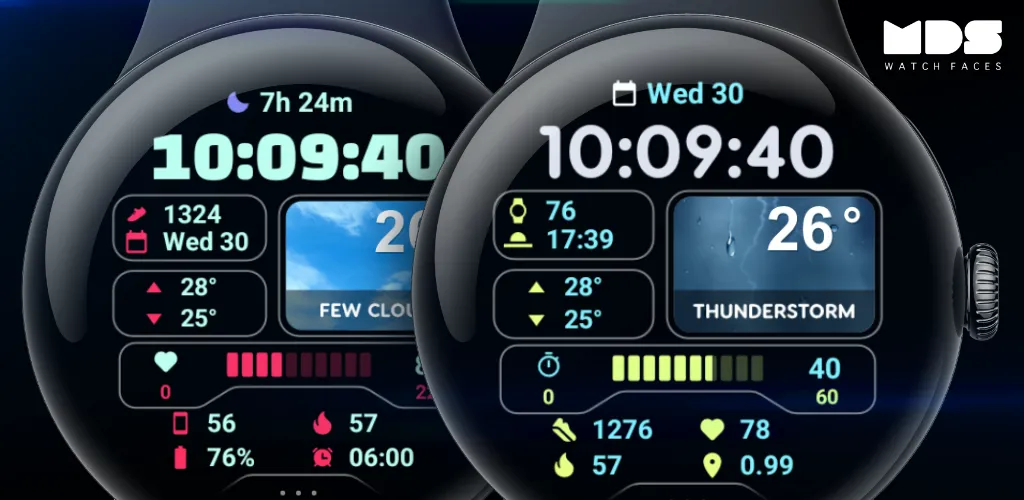 MDS01 Digital Watch Face screenshot 1