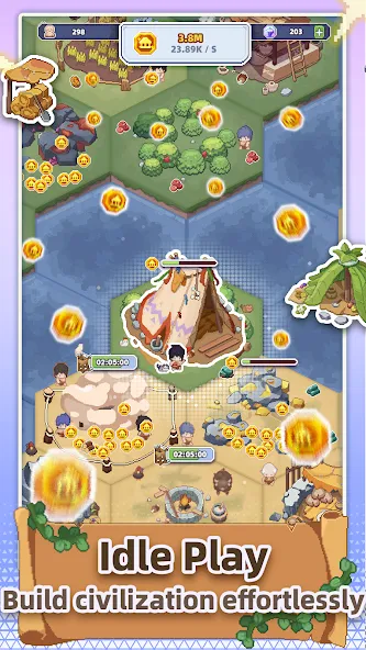 Pixel Civilization: Idle Game screenshot 1