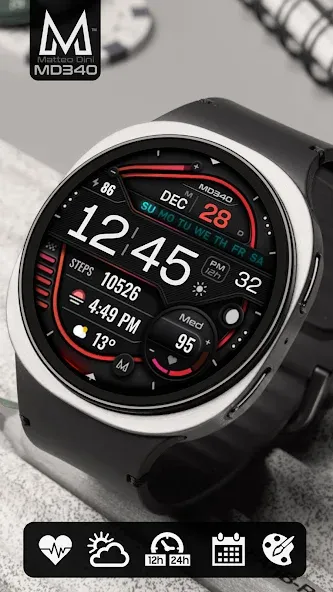 MD340 Digital watch face screenshot 7