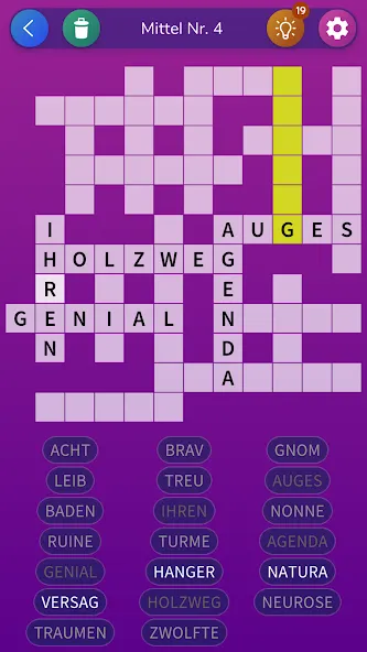 Kreuzgitter Worträtsel screenshot 4