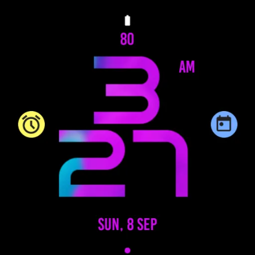 Stylish Purple Watch Face screenshot 5