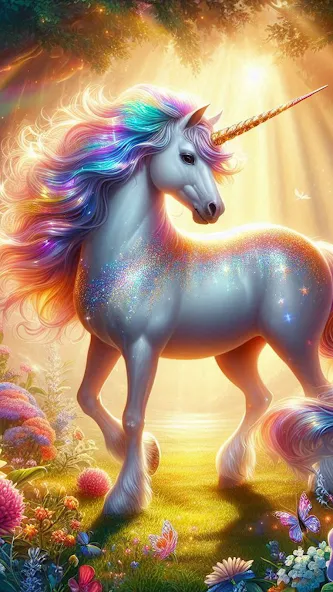 Unicorn Glitter Coloring Pages screenshot 8